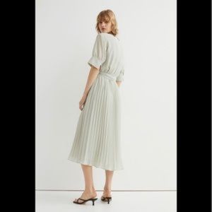 Pleated chiffon dress